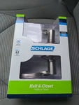 Satin Nickel Hall & Closet Door Lever - Schlage Merano F10 Sac 619. Fixed Price $23.00.