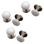 Ncl White Door Knobs, 3 Pack Round Passage Knob, Satin Nickel Keyless Do.... Fixed Price $130.46.