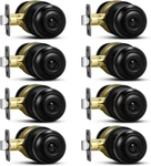 8-PACK Matte Black Interior Door Knobs Round Ball Privacy With Lock. Fixed Price $52.63.