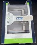 Schlage Hall & Closet Merano Lever Satin Nickel F10 619. Fixed Price $25.00.