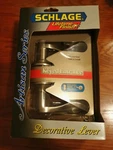 Schlage F51 625 Accent Left-handed Keyed Entry Lever, Satin Nickel. Fixed Price $42.00.