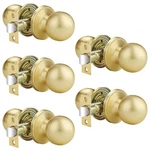 Bonpoly 5 Pack Interior Passage Door Knob, Closet Knobs Lock, Satin Bras. Fixed Price $99.34.