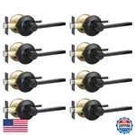 Razcc Privacy Door Levers 8 Pack Matte Black Handles Bed Bath. Fixed Price $118.38.