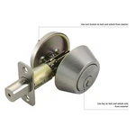 Design House Brass Single Cylinder Deadbolt Satin Nickel/silver. Fixed Price $38.56.