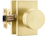 Gold Passage Door Knob, Zinc Alloy Brushed Closet Brass. Fixed Price $13.99.