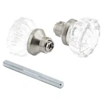 Satin Nickel Fluted Glass Door Knob Set Mortise Style For Vintage Interiors. Fixed Price $19.79.
