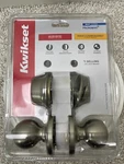 Kwikset Single Cylinder Deadbolt Keyed Entry Satin Nickel Door Knob W/. Fixed Price $24.95.