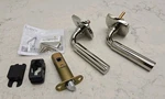 Emtek Select Privacy Urban Modern Rosette Lh Smooth Door Handle Polished Nickel. Fixed Price $89.99.