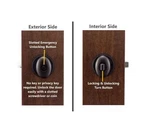 (lot Of 2) EK2030BC Egg Door Knob, Privacy Function, 1 Pack, In Black. Fixed Price $26.00.