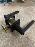 Emtek 5122HLOUS19LH Helios Left Handed Lever Set - Flat Black. Fixed Price $52.79.