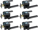 Newbang Bathroom Door Lever Handle Matte Black Square Heavy Duty 6-PACK (2-4GR). Fixed Price $80.99.