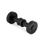 Portals Counterpoint Back-to-back Knob With Rosettes Matte Black. Fixed Price $200.00.