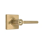 Defiant Tonebridge Brushed Gold Keyed Entry Door Lever With Square Rose. Fixed Price $22.95.