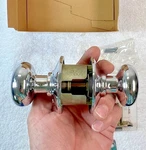 Schlage Passage Knob Set F10 625 Plymouth Bright Chrome. Fixed Price $22.00.