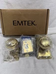 Emtek 8121PUS7 Providence Door Knob Set W/ Rectangular Rose - French Antique. Fixed Price $134.97.