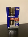 Brinks 2701-109 Bell Style Keyed Entry Door Knob Antique Brass, New. Fixed Price $7.99.