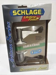 Schlage - Hall & Closet Lever Accent: Satin Nickel #F10 619. Fixed Price $18.87.