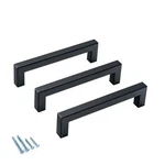Matte Black Cabinet Pulls 5 Inch Square Drawer Handles Stainless Steel Cupboa.... Fixed Price $42.97.