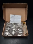 Ravinte 1/2 Inch Overlay Semi-concealed Cabinet Hinges 50CT. Satin Nickel Finish. Fixed Price $18.00.