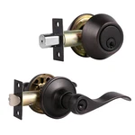 Probrico Front Entry Door Handle Lock Set Wave Lever Keyed Alike Single Deadbolt. Fixed Price $43.88.