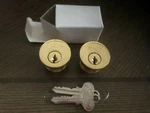 One Pair Keyed Alike 1" Solid Brass Mortise Lock Cylinder With Keys.. Fixed Price $11.99.