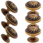 6 Pack-retro Brass Kitchen Cabinet Knobs, Vintage Antique Dresser Drawer Knob.... Fixed Price $34.44.