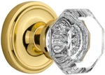 Nostalgic W.house 716841 Classic Rosette Waldorf Crystal Door Knob, Single Dummy. Fixed Price $65.00.
