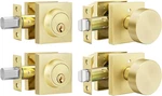 2-PACK Goldenwarm Door Knobs & Deadbolts For Entry / Front. Fixed Price $60.00.