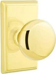 Emtek 8521P Providence Non-turning Two-sided Dummy Door Knob Set Brass. Fixed Price $168.00.