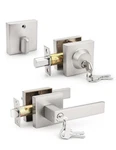 Brushed Nickel Keyed Alike Front/exterior Door Lever With Single Cylinder Dea.... Fixed Price $73.14.