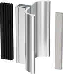 3-3/4" Bright Chrome Frameless Shower Door Handle With Metal Strike SDH3INWM. Fixed Price $24.24.