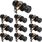 10 Pack Matte Black Keyless Door Knobs For Modern Interiors & Closets. Fixed Price $132.99.