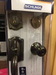 Schlage Camelot Single Cylinder Handleset Georgian KNOB(F60 V 609 Geo). Fixed Price $119.99.