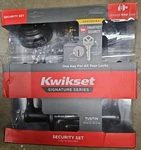 Kwikset Tustin Keyed Entry Lever Door Handle/ Deadbolt Venetian Bronze 99910-041. Fixed Price $50.00.