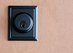 Schlage B60N Matte Black Square Addison Single Cylinder Deadbolt Door Lock. Fixed Price $38.95.