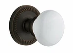 Grandeur 825410 - Newport Timeless Bronze Rose Backplate W/ Ivory Door Knob Set. Fixed Price $109.00.