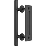 Rustic Barn Door Handle, 12 Inch Heavy Duty Pull, Flush Mount Hardware, Black. Fixed Price $33.18.