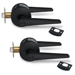 Black Door Handle For Bedroom & Bathroom With Solid Privacy Lever In Mat.... Fixed Price $37.09.