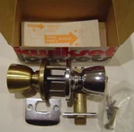 Vintage Kwikset Locksets Bathroom Knob 300B Belair US-5X26 Ant Br/chrome Usa Nos. Fixed Price $5.00.