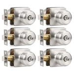 Brotima 6 Pack Brushed Nickel Door Knobs Interior Privacy. Fixed Price $61.59.