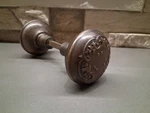 Original Vintage Ornate Copper Bronzed Door Knob Set Round. Fixed Price $95.00.