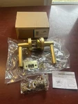 Miseno MLK3012SB Elkton Round Rod Privacy Door Lever Set - Satin Brass *read*. Fixed Price $14.99.