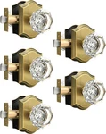 Gobrico 5 Pack Passage Crystal Door Knobs In Antique Brass For Hall Closet Laund. Fixed Price $148.88.