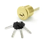 1-1/8 In. High Security Rim Cylinder, Brass Finish (pack Of 2, Keyed Alike). Fixed Price $84.06.