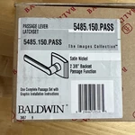 Baldwin Passage Door Lever 5485.150.PASS Satin Nickel Latchset 2 3/8" New. Fixed Price $31.49.