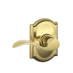 Schlage F10ACC605CAM Camelot Trim With Accent Hall And Closet Lever, Bright Bras. Fixed Price $67.32.