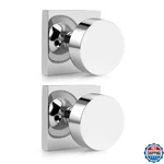 Gobrico Polished Chrome Dummy Door Knobs Square Rosette 2 Pack Non-turning. Fixed Price $46.84.