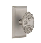 Nostalgic 713370 Studio Backplate W/victorian Knob Privacy Door Set Satin Nickel. Fixed Price $112.50.