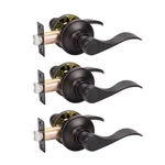 Knobwell 3 Pack Passage Door Lever Lock, Oil Rubbed Bronze. Fixed Price $68.99.