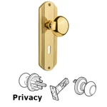 Nostalgic Warehouse Privacy Set Keyhole Deco Plate New York Knob Polished Brass. Fixed Price $129.00.